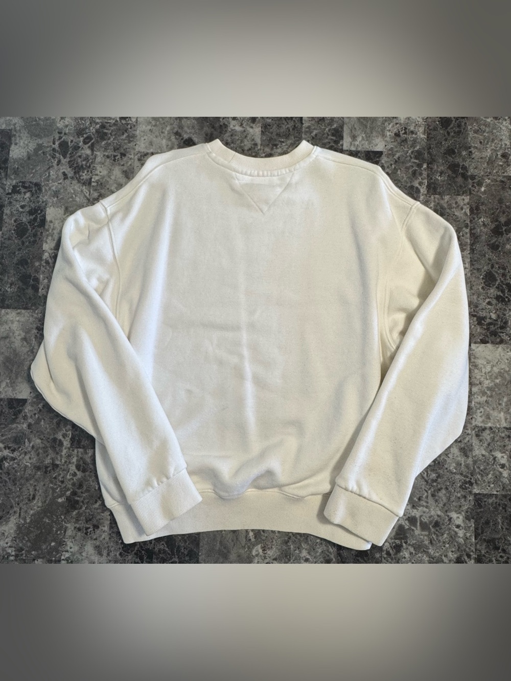 Kith x Tommy Hilfiger Cream Crewneck with Navy and Burgundy Logo - Picture 2 of 5